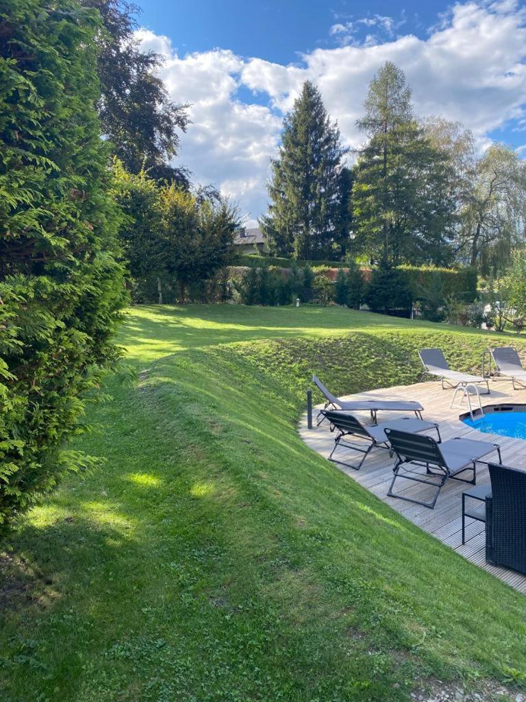 Appartement Moderne Avec Terrasse Et Piscine A Chatel Sur Bex Exterior foto
